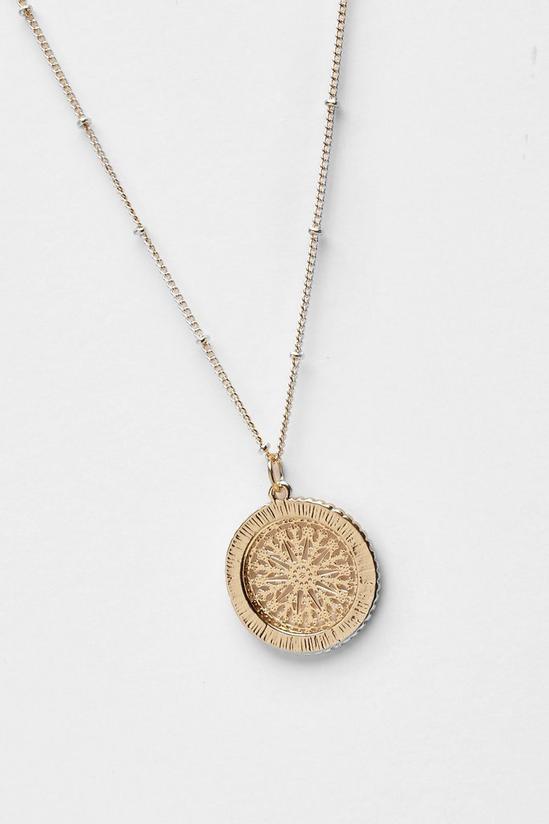 boohoo Coin Detail Pendant Necklace 2