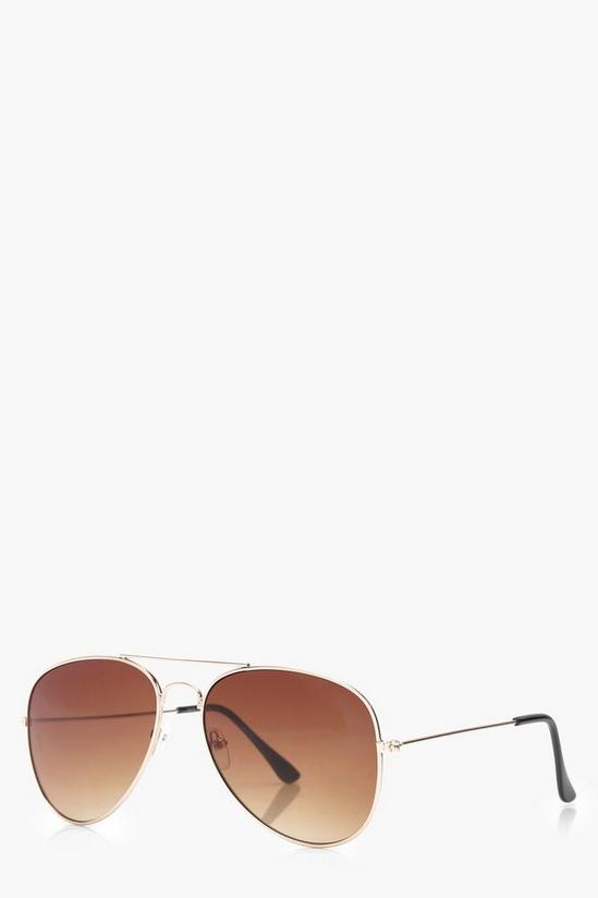 boohoo Aviator Brown Lens Sunglasses 2