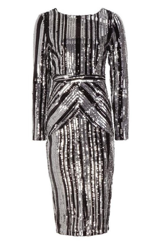 boohoo Boutique Lara Stripe Sequin Midi Party Dress 3
