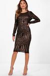 boohoo Boutique Sequin and Mesh Midi Party Dress thumbnail 1