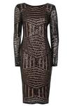 boohoo Boutique Sequin and Mesh Midi Party Dress thumbnail 3