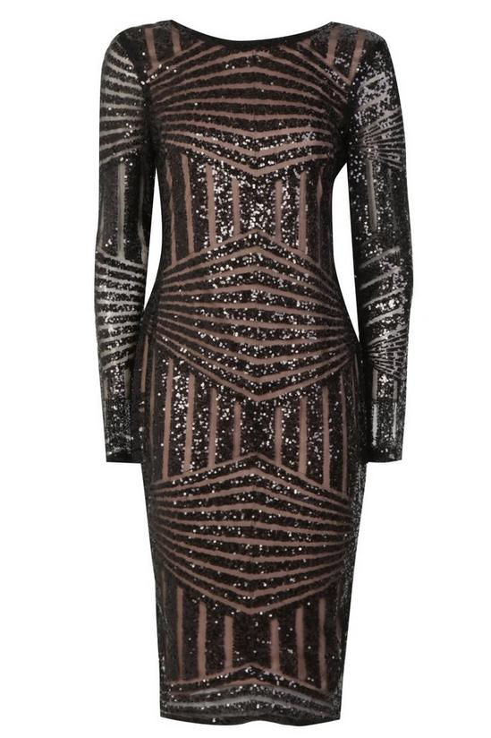 boohoo Boutique Sequin and Mesh Midi Party Dress 3