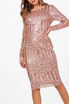 boohoo Boutique Sequin and Mesh Midi Party Dress thumbnail 4