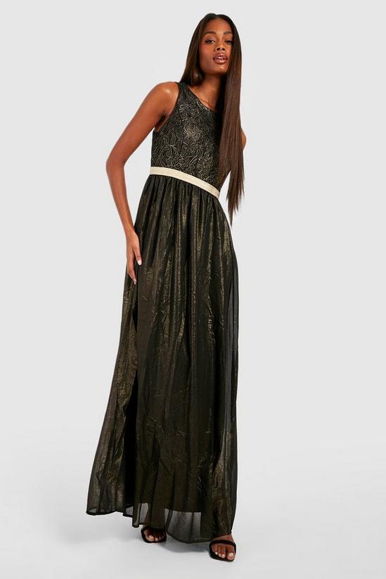 boohoo Boutique Lace & Metallic Maxi Dress 3
