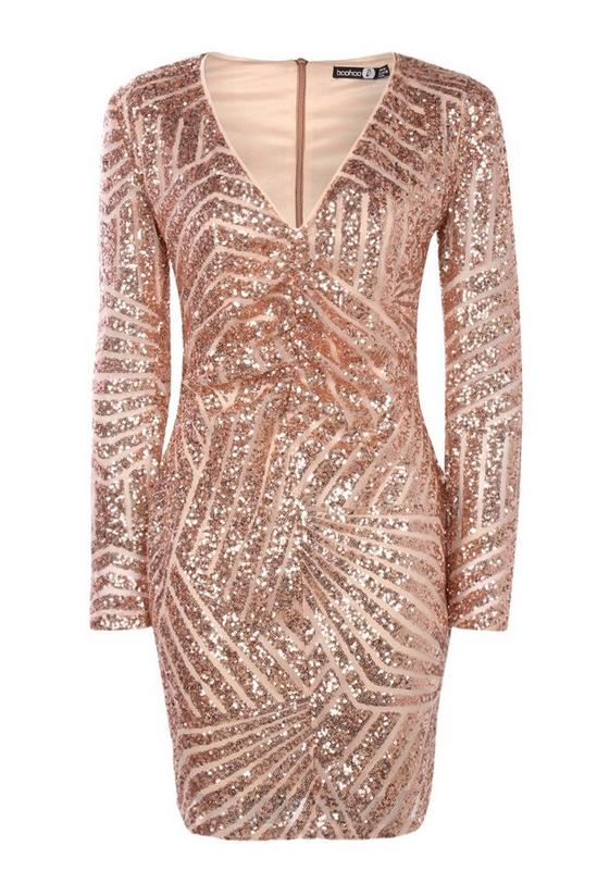 boohoo Boutique Sequin Panelled Bodycon Party Dress 3