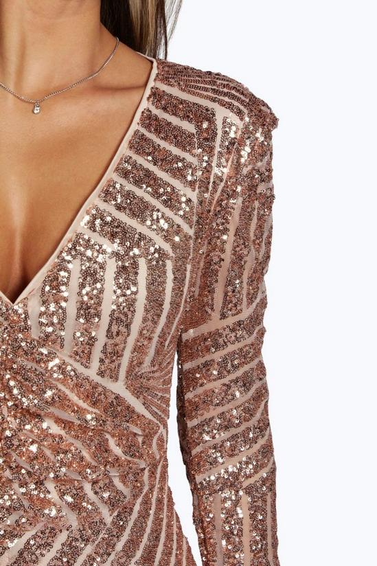 boohoo Boutique Sequin Panelled Bodycon Party Dress 4