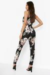 boohoo Floral Print Cami Wrap Strappy Jumpsuit thumbnail 2