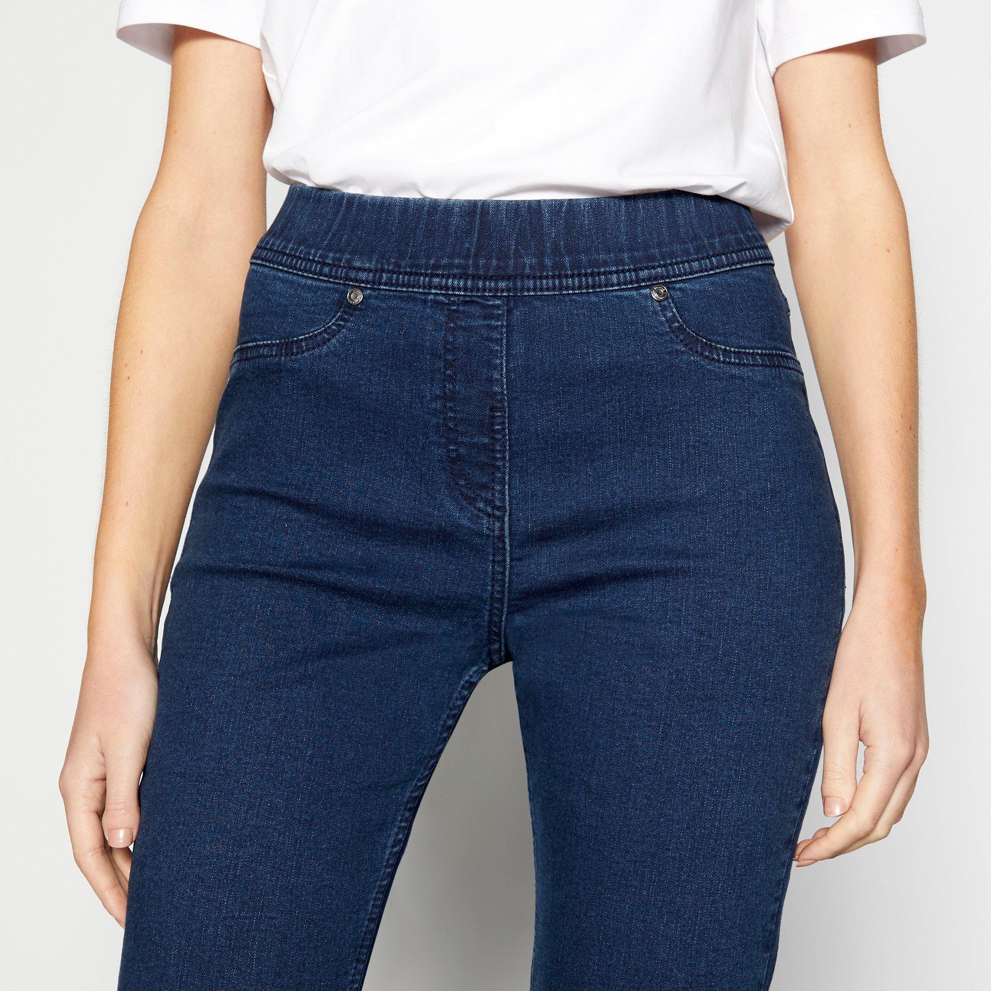 Jeans, Elasticated Waist Straight Leg Jegging