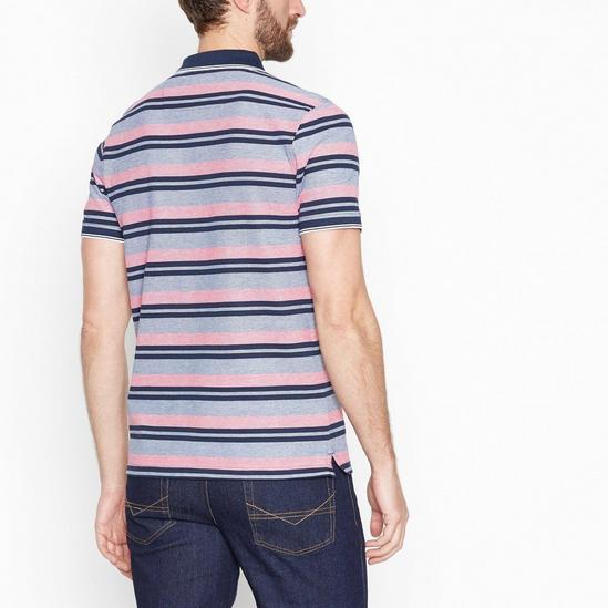 Maine Short Sleeve Striped Polo Shirt 3