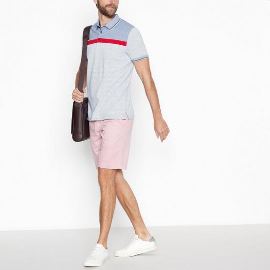 Maine Short Sleeve Chest Stripe Polo Shirt 4