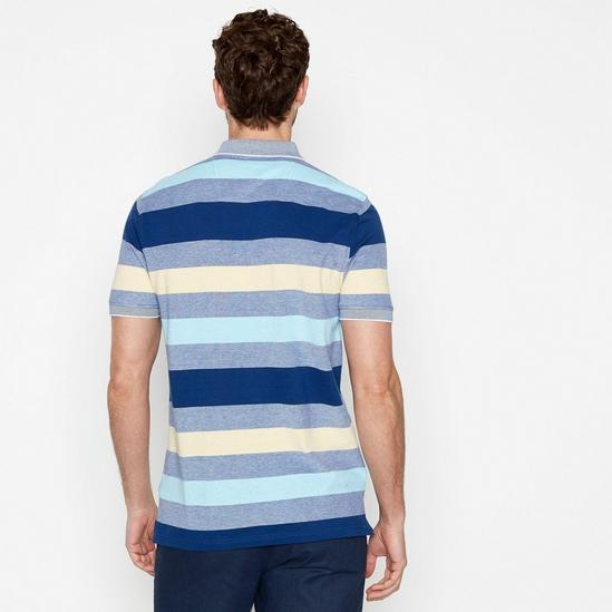 Maine Short Sleeve Striped Polo Shirt 3