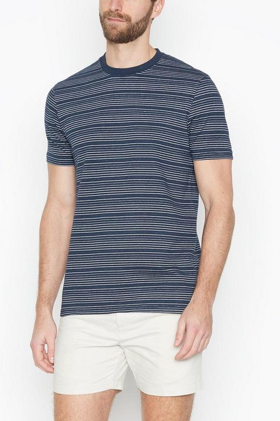 Maine Textured Striped T-Shirt 1