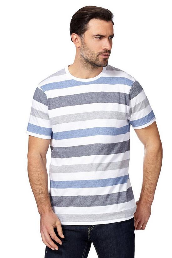 Maine Short Sleeve Block Striped T-Shirt 1