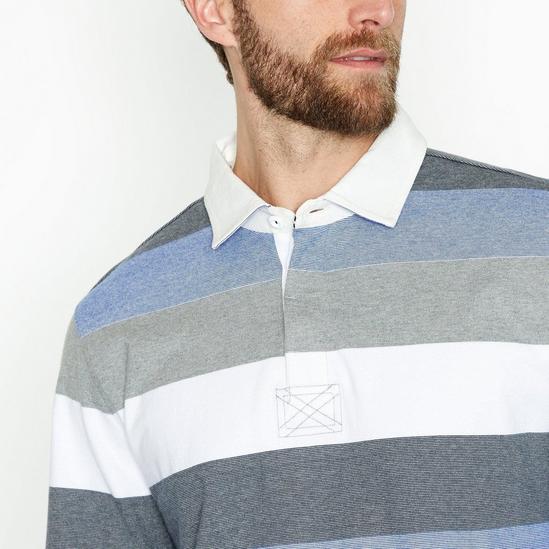 Maine Grey Striped Cotton Rugby Top 3