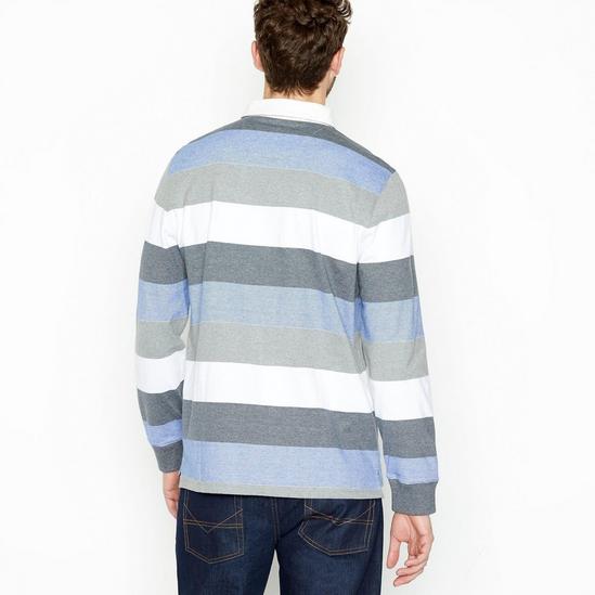 Maine Grey Striped Cotton Rugby Top 4