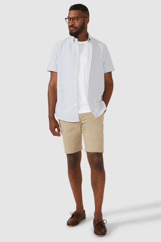 Maine Short Sleeve Oxford Stripe Shirt 4