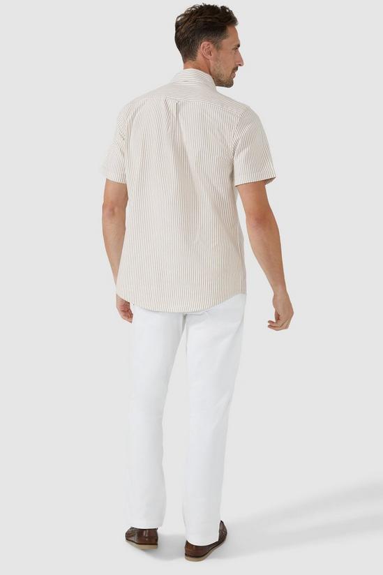 Maine Oxford Stripe Ss Shirt 3