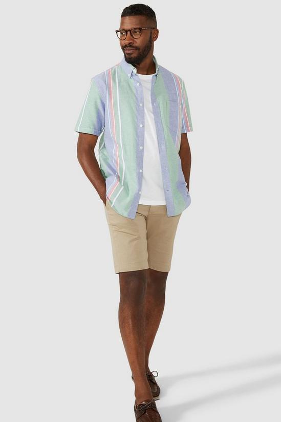 Maine Short Sleeve Varigated Stripe Shirt 1