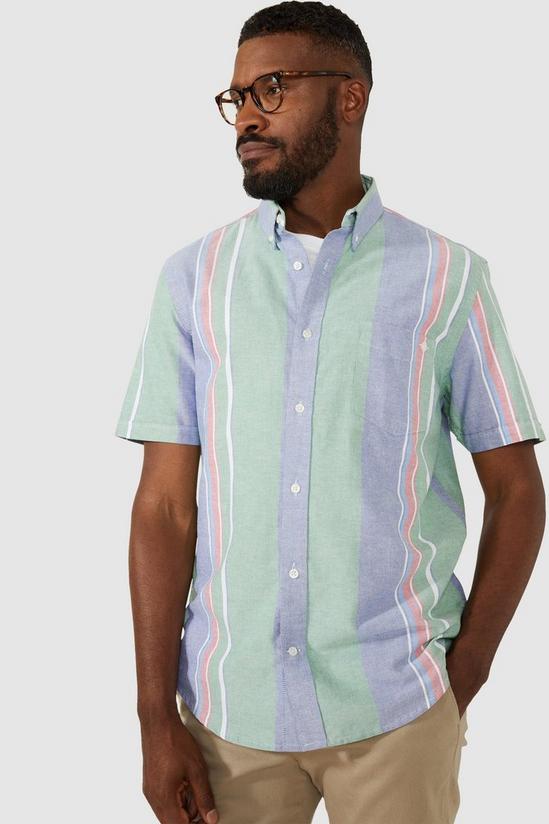 Maine Short Sleeve Varigated Stripe Shirt 2