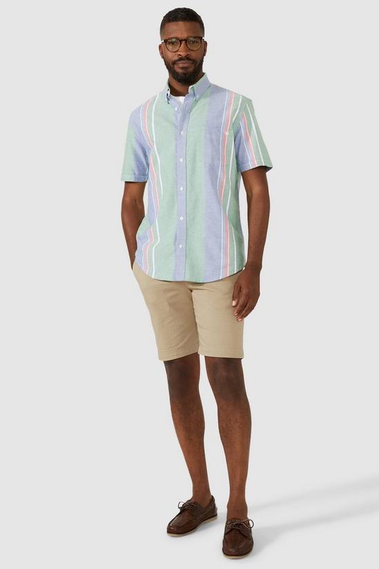 Maine Short Sleeve Varigated Stripe Shirt 4