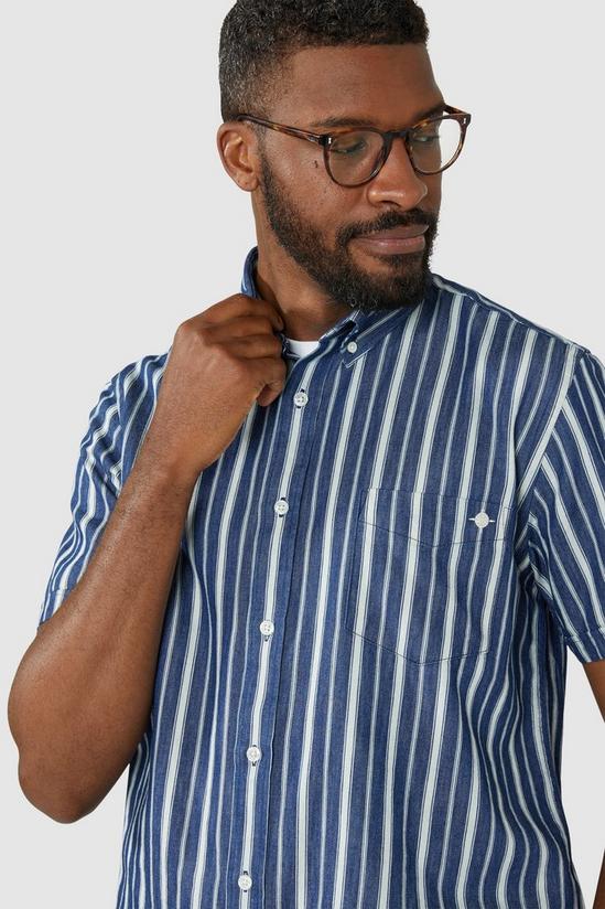 Maine Short Sleeve Chambray Stripe Shirt 2