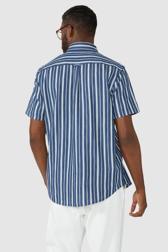 Maine Short Sleeve Chambray Stripe Shirt 3