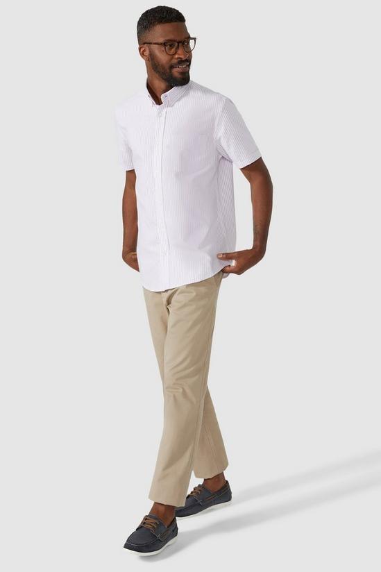 Maine Short Sleeve Oxford Stripe Shirt 1