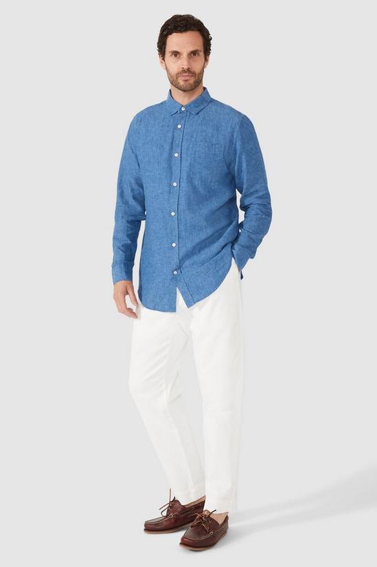 Maine Linen Blend Plain Long Sleeve Shirt 2