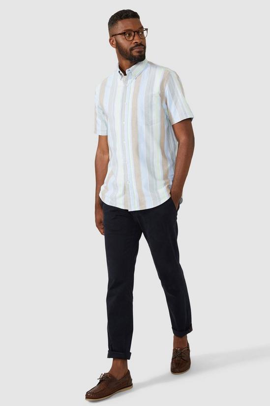 Maine Bold Stripe Short Sleeve Shirt 1