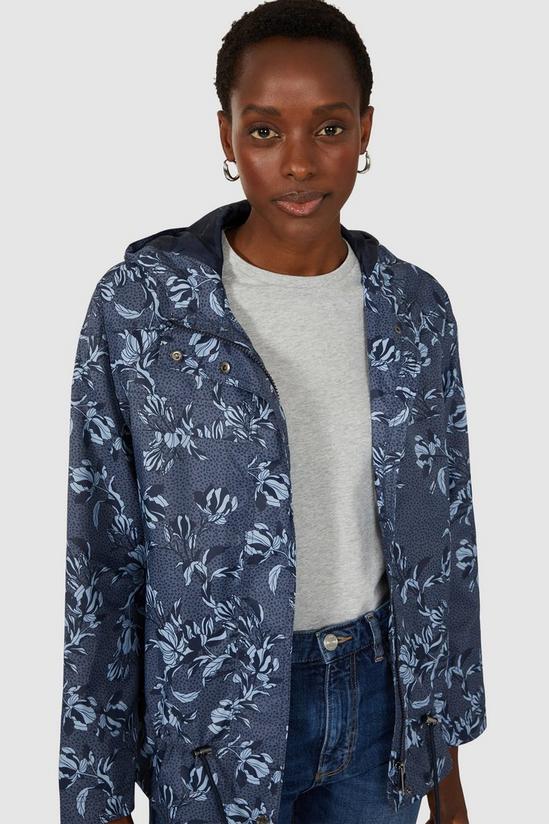 Maine Hooded Floral Spot Shower Resistant Jacket 1