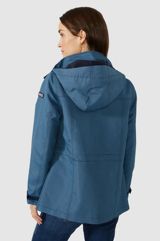 Maine Striped Fleece Lined Shower Resistant Jacket 3