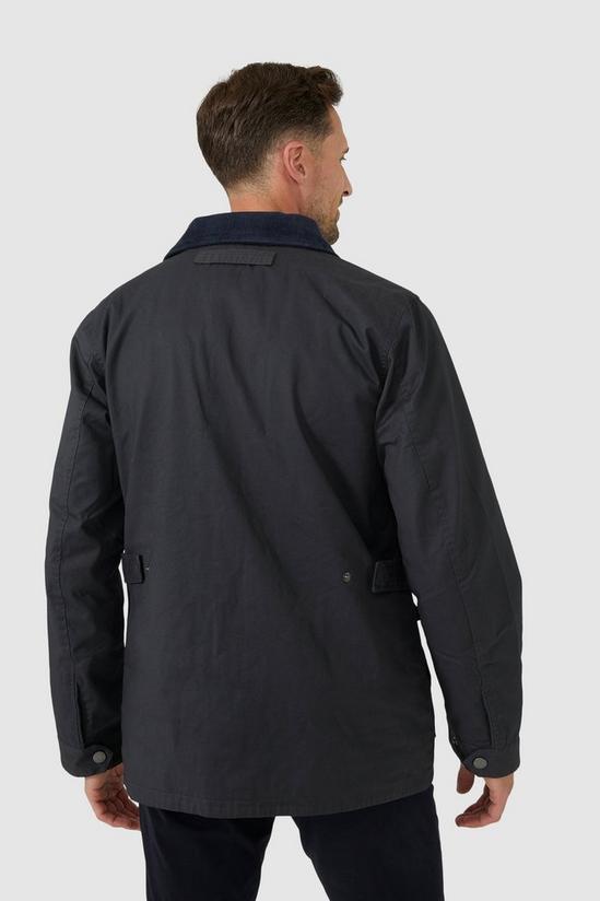 Maine Waxed 4 Pocket Jacket With Cord Collar 4