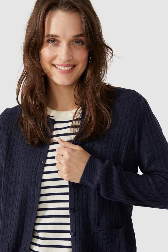 Maine Button Through Cable Ultrasoft Cardigan 2