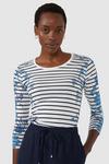 Maine Trailing Floral Striped Scoop Neck Top thumbnail 2