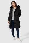 Maine Fur Hood Quilted Faux Down Coat thumbnail 1