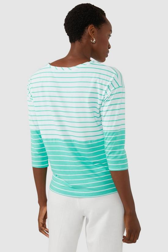 Maine Mixed Stripe Knot Front Top 3