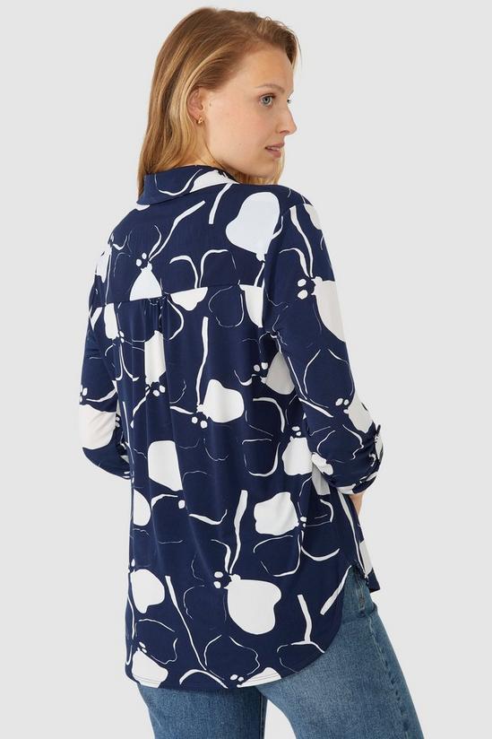 Maine Silhouette Floral Jersey Shirt 3