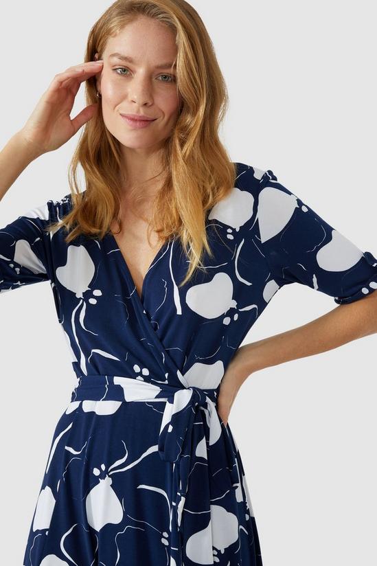 Maine Silhouette Floral Jersey Wrap Dress 2