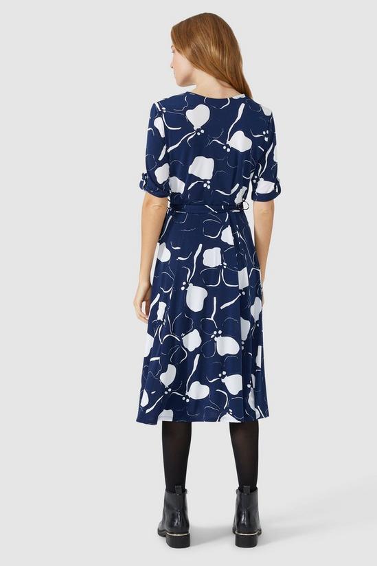 Maine Silhouette Floral Jersey Wrap Dress 3