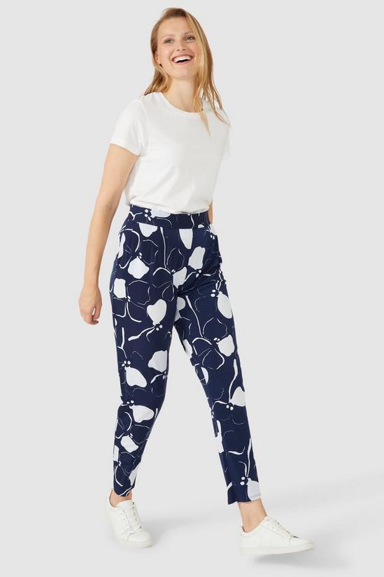 Maine Silhouette Floral Tapered Jersey Trouser 1
