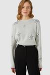 Maine Dalmation Star Intarsia With Cashmere Jumper thumbnail 2