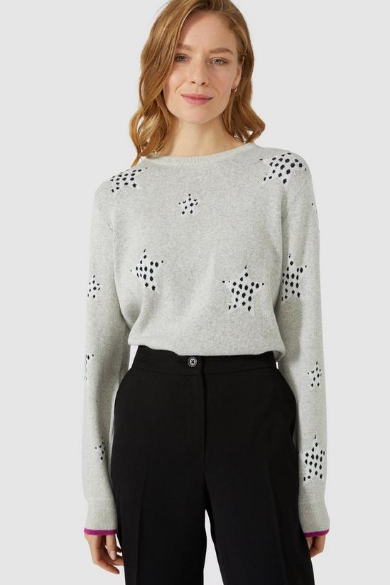 Maine Dalmation Star Intarsia With Cashmere Jumper 2