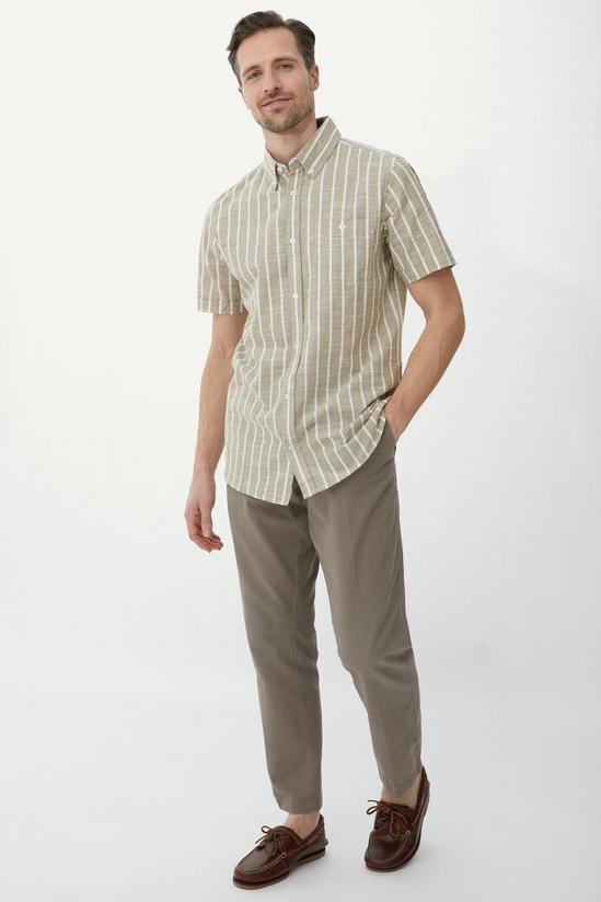 Maine Linen Stone Stripe Shirt 4