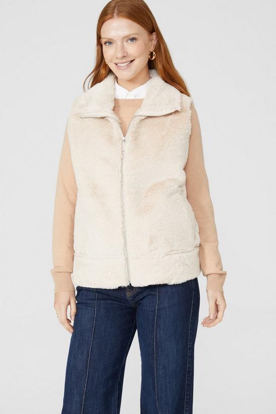 Maine Faux Fur Gilet With Sheepskin Liner 1