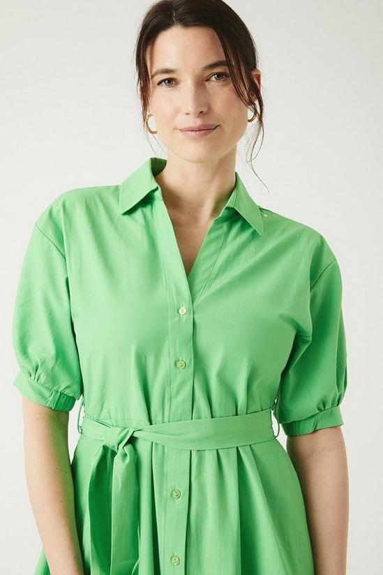 Maine Green Poplin Midi Shirt Dress 2