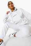 boohoo Oversized Woman Embroidered Hooded Tracksuit thumbnail 3
