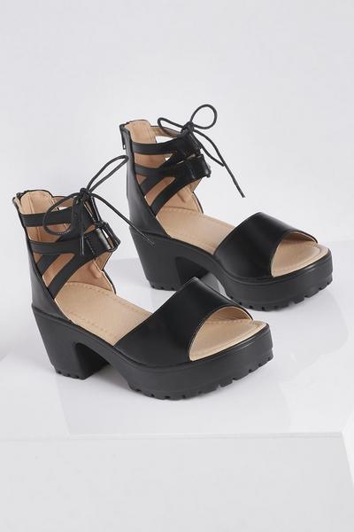 Lace Up 2 Part Cleated Sandals
