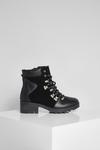 boohoo Wide Fit Contrast Lace Hiker Boots thumbnail 2