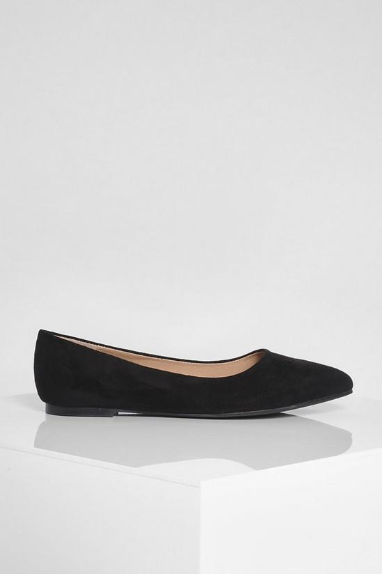 boohoo Wide Fit Pointed Toe Ballet Flats 2
