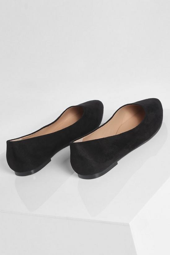 boohoo Wide Fit Pointed Toe Ballet Flats 4